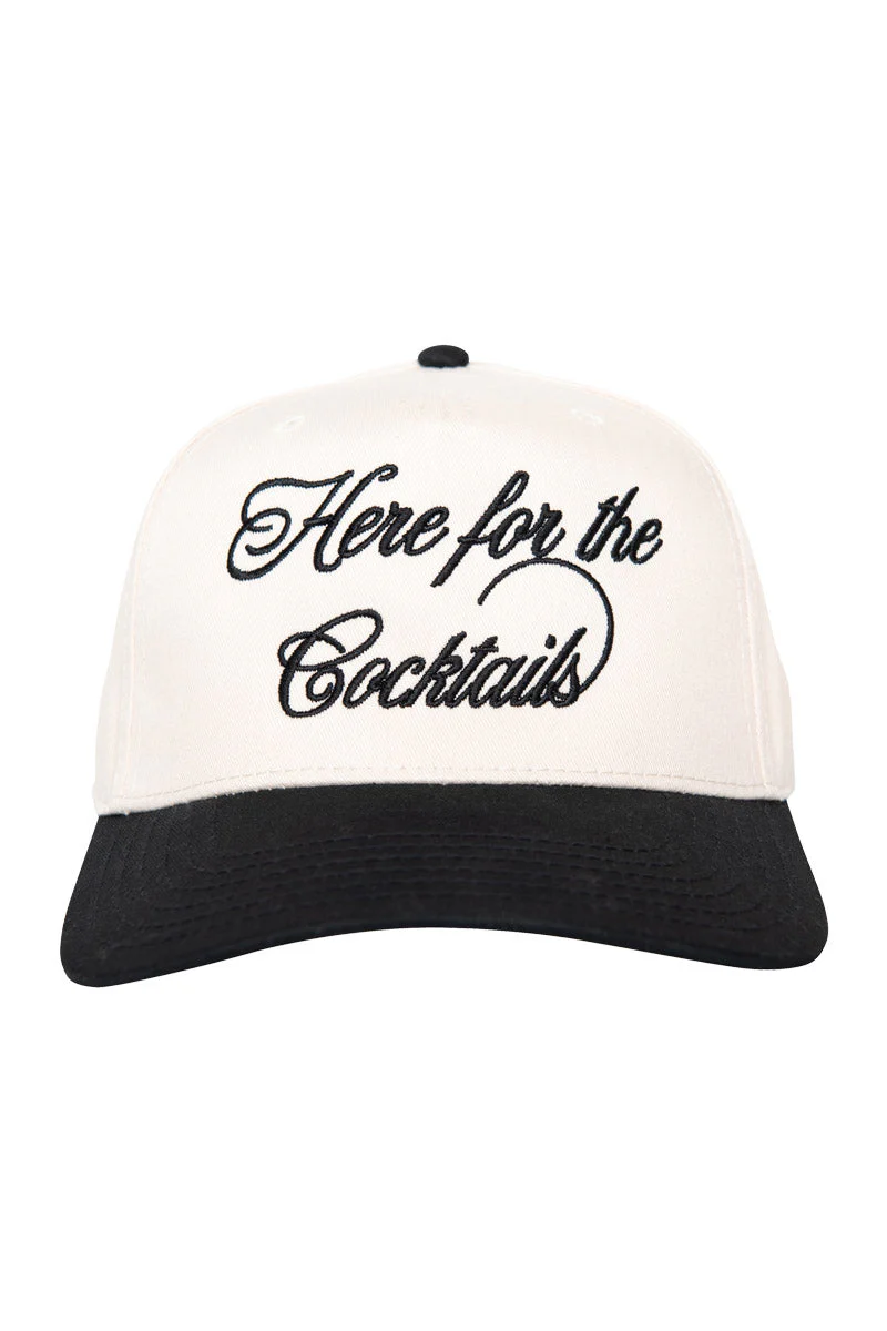Here For the Cocktails Retro Two-Toned Hat - Image 6
