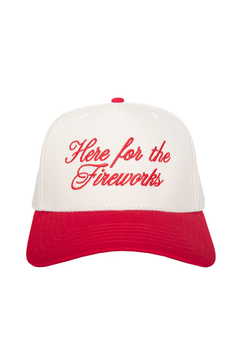 Here For The Fireworks Vintage Trucker Hat - Image 4