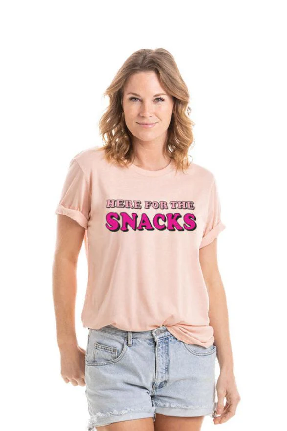Here For The Snacks Graphic Print T-Shirt - Image 2