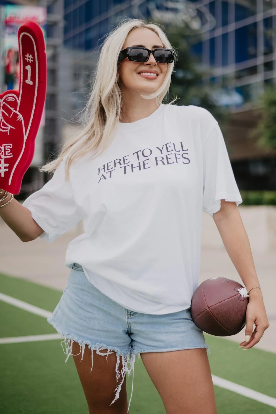 Here To Yell At The Refs Woman Graphic Tee - Image 2