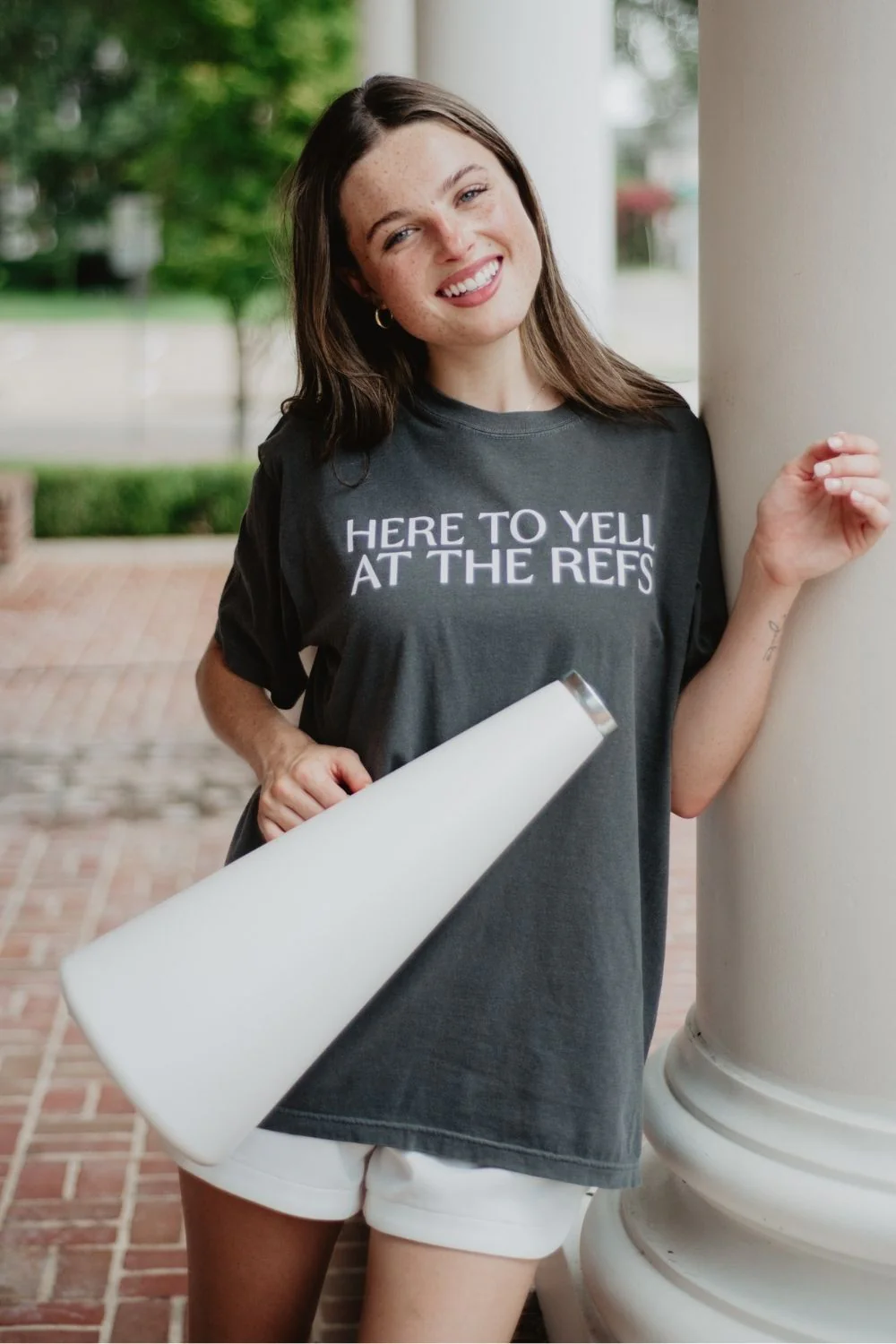 Here To Yell At The Refs Woman Graphic Tee - Image 3
