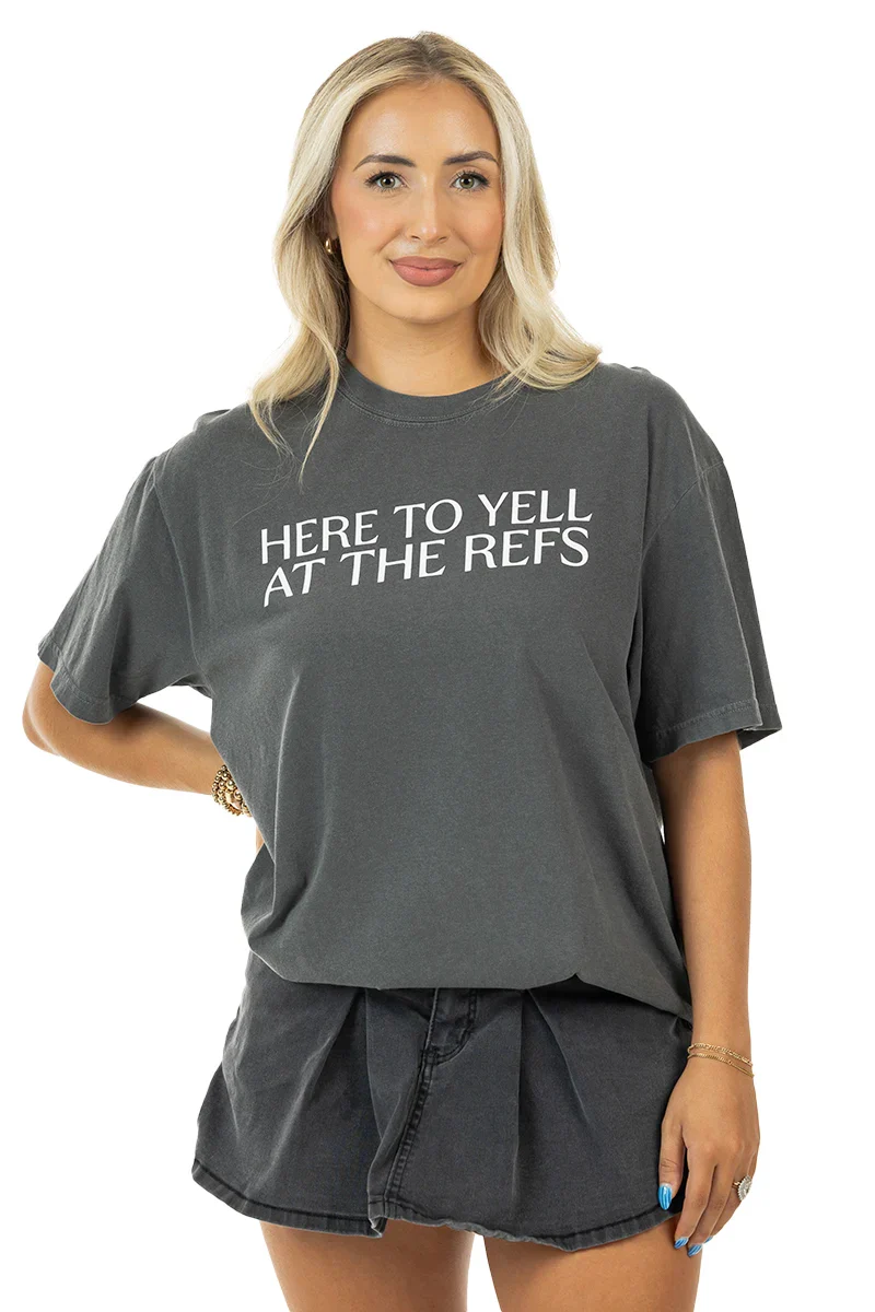 Here To Yell At The Refs Woman Graphic Tee - Image 8