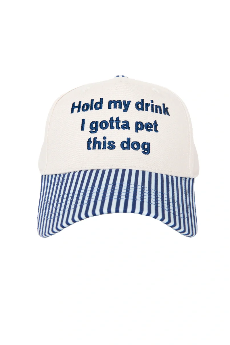 Hold My Drink I Gotta Pet This Dog Vintage Hat - Image 11