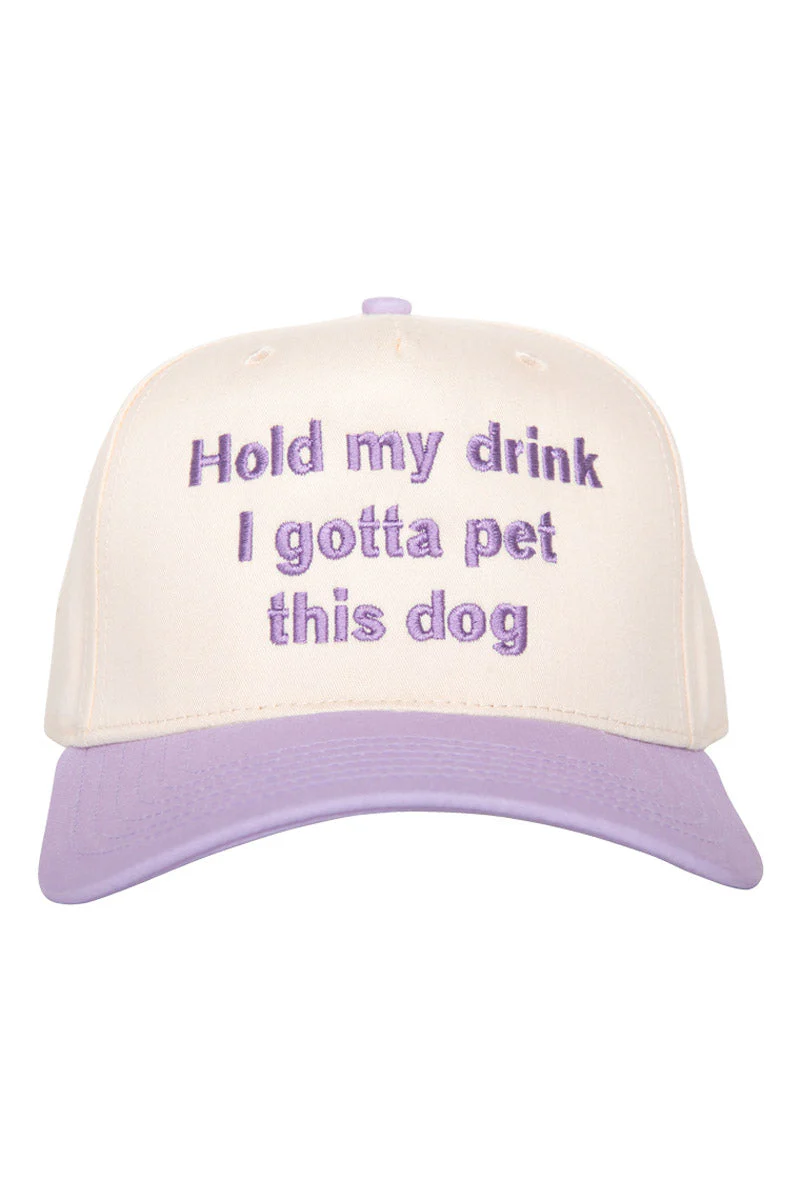 Hold My Drink I Gotta Pet This Dog Vintage Hat - Image 6