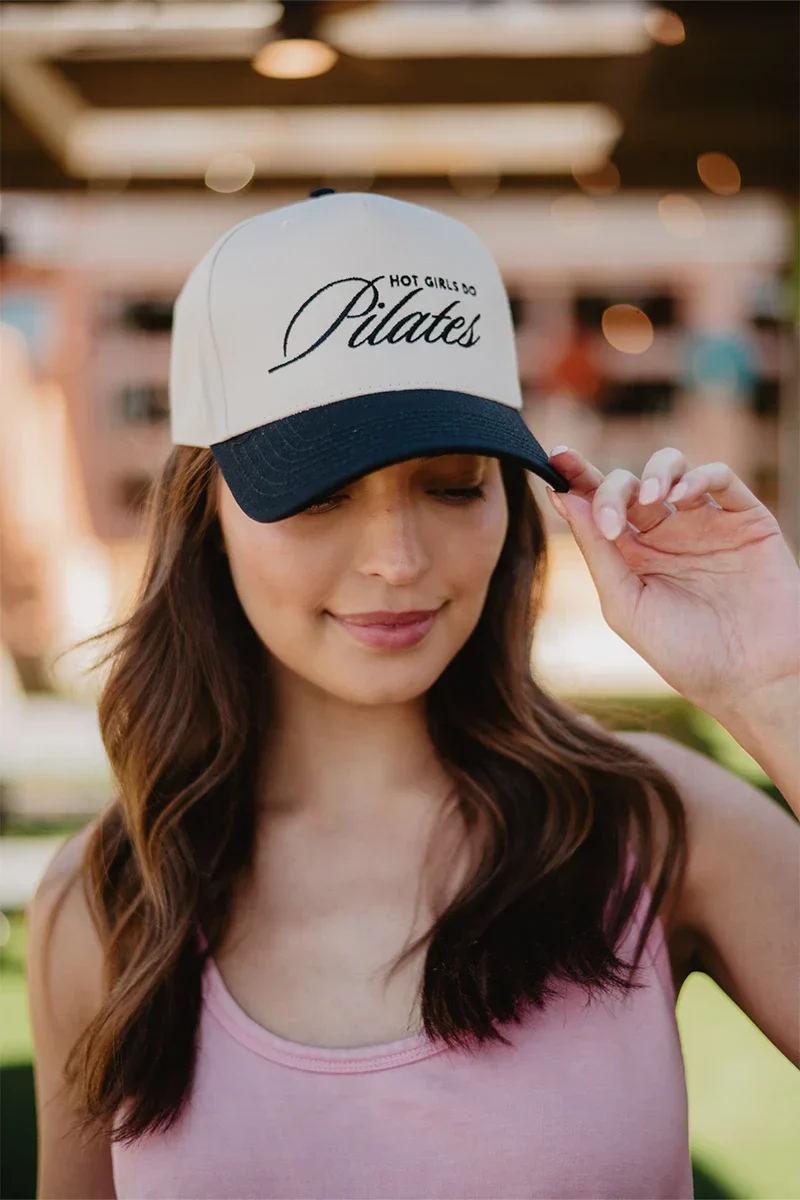 Hot Girls Do Pilates Cap Trucker Vintage - Image 4