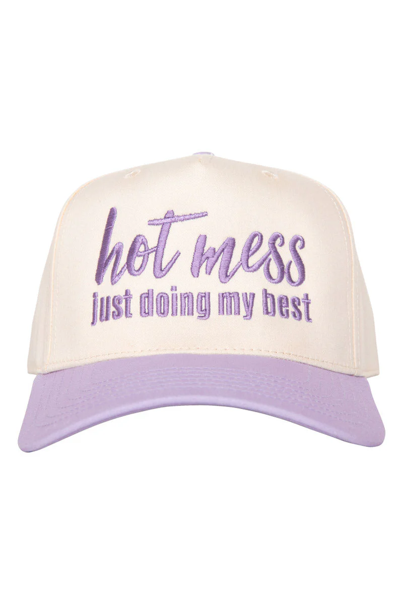 Hot Mess Just Doing My Best Two-Toned Vintage Hat - Image 6