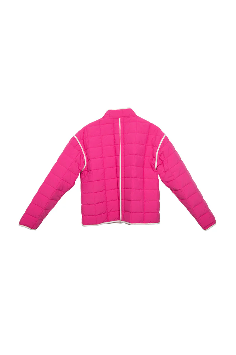 Hot Pink Quilted Trim Jacket - Image 7