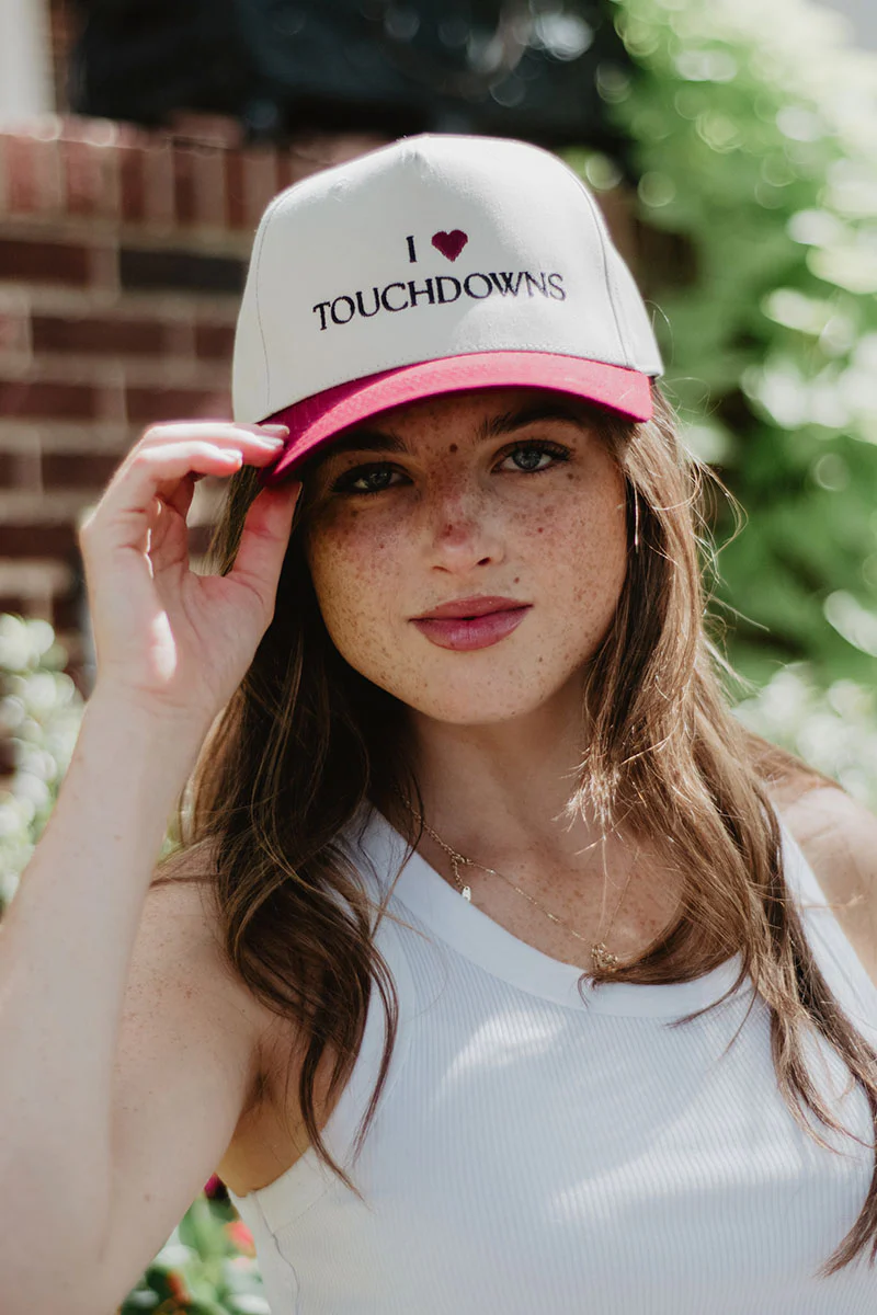I Heart Touchdowns Two-Tone Snapback Hat - Image 4