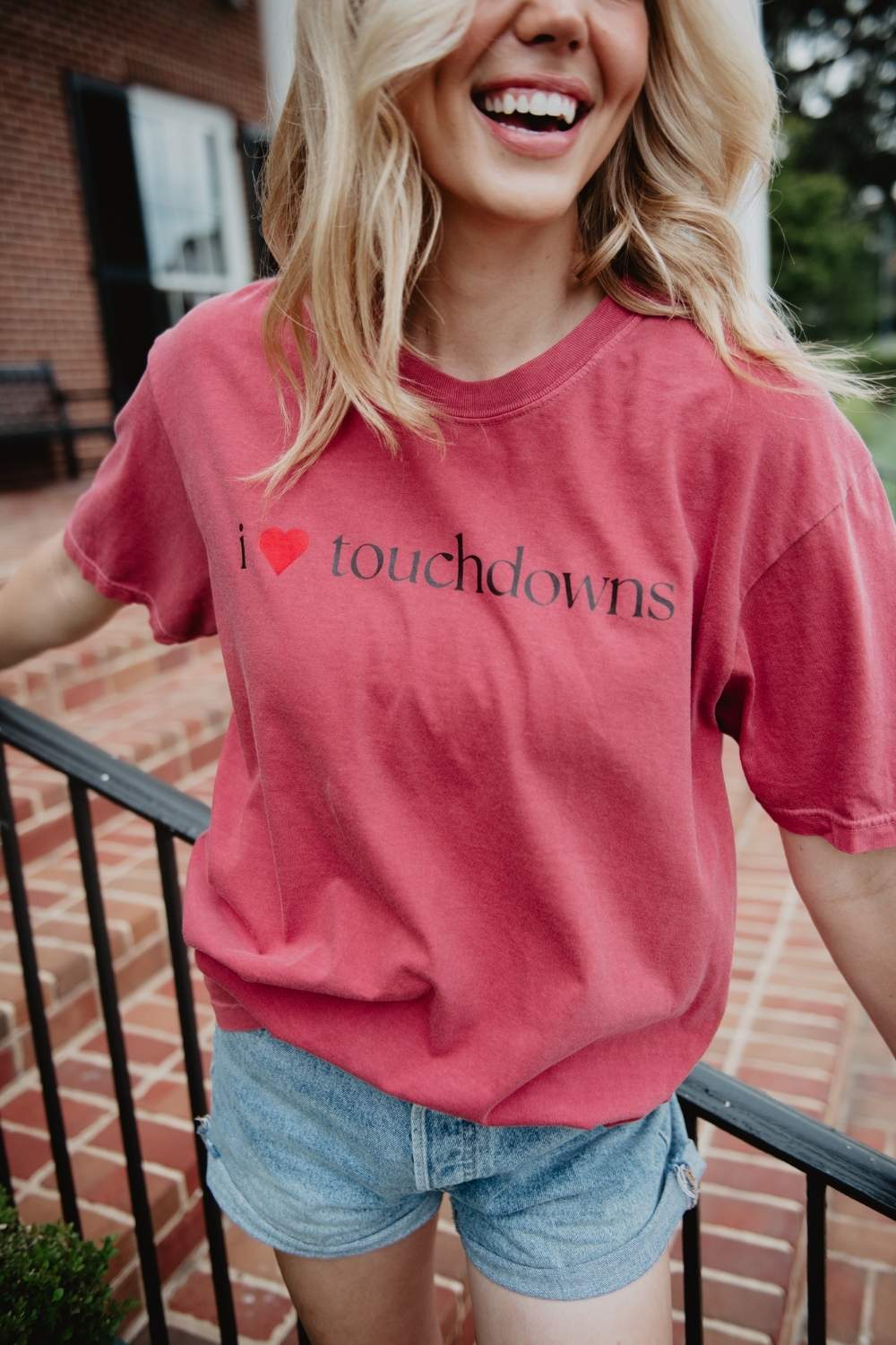 I Heart Touchdowns Women's Graphic Tee - Image 3