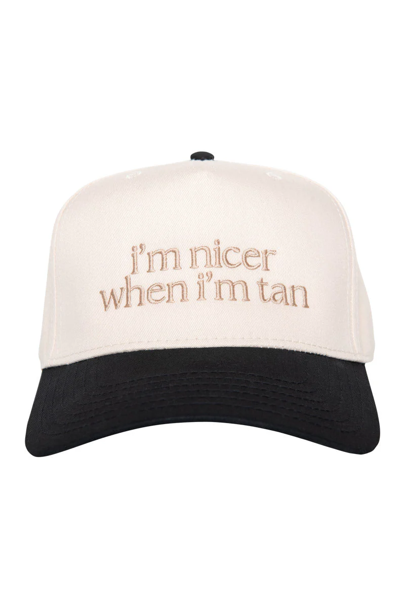I'm Nicer When I'm Tan Funny Two-Toned Vintage Hats - Image 14