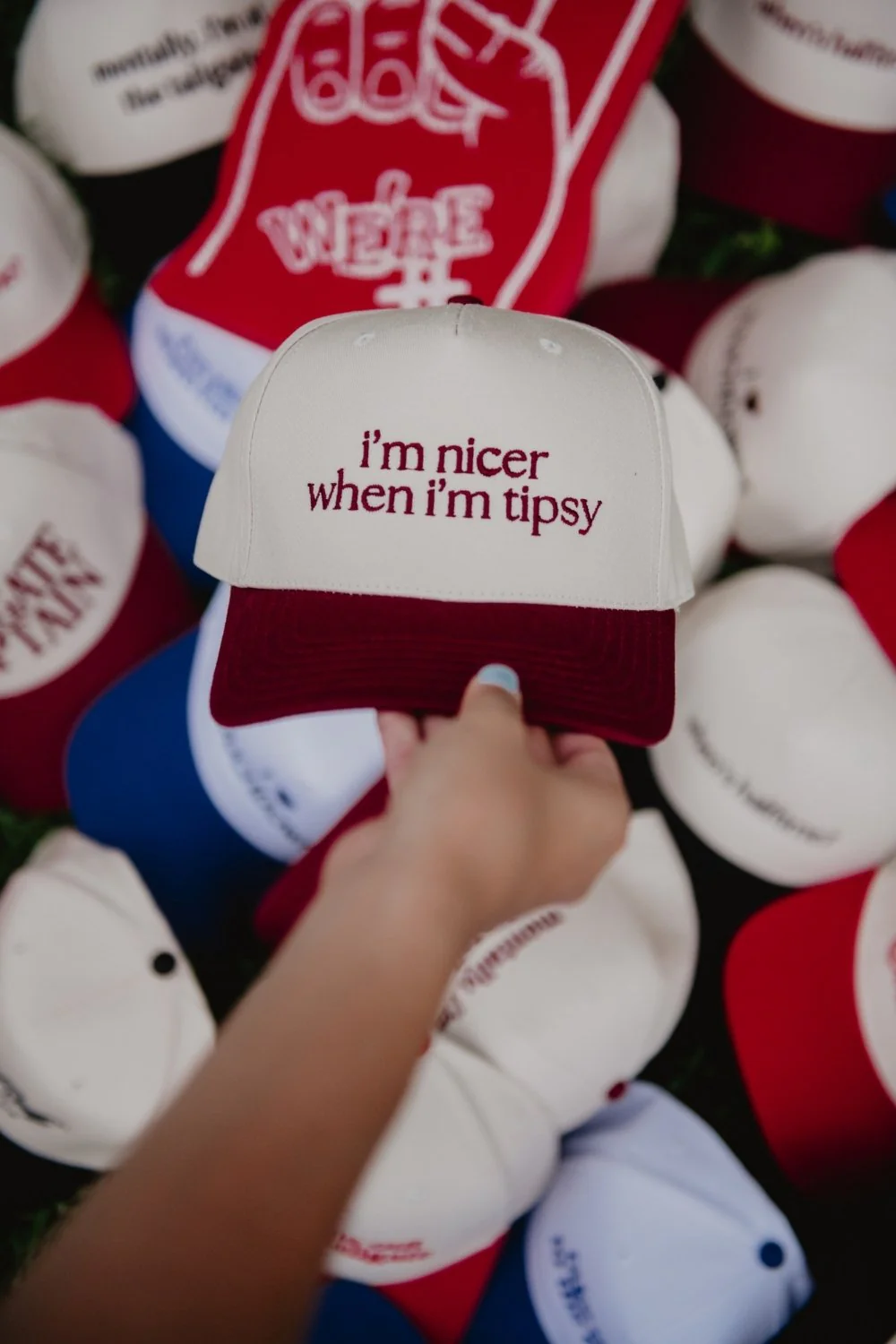 I'm Nicer When I'm Tipsy Retro Trucker Hats - Image 10