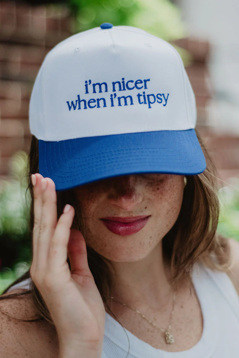 I'm Nicer When I'm Tipsy Retro Trucker Hats - Image 4