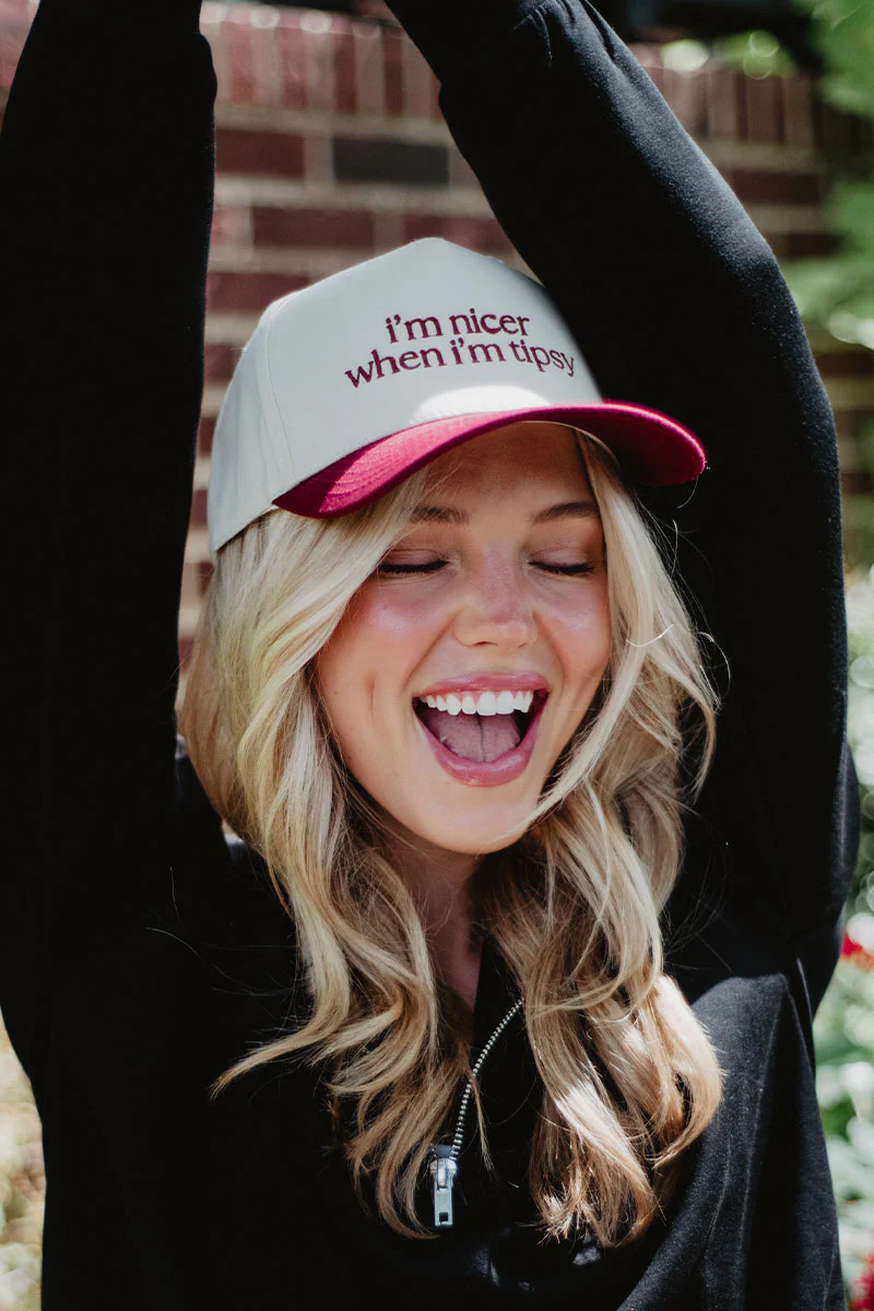 I'm Nicer When I'm Tipsy Retro Trucker Hats - Image 9