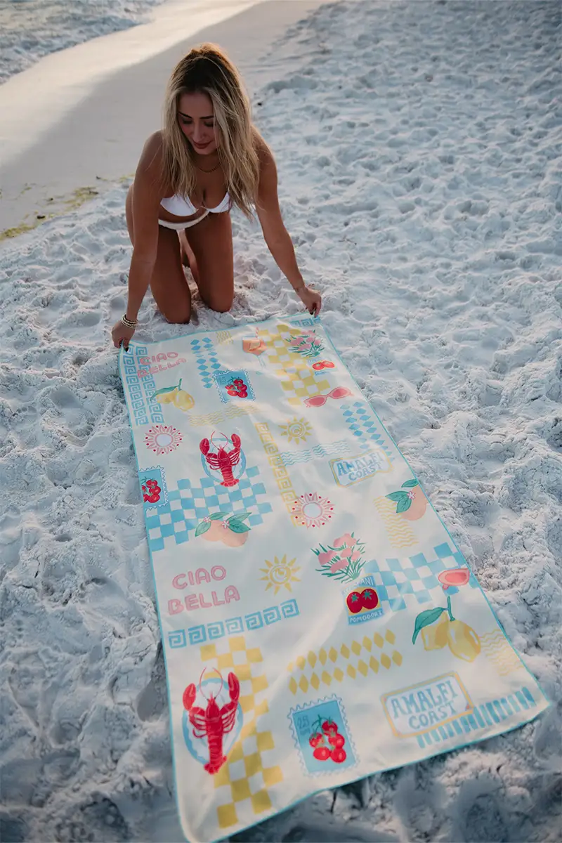 Italian Summer Reversible Quick Dry Towel - Image 2