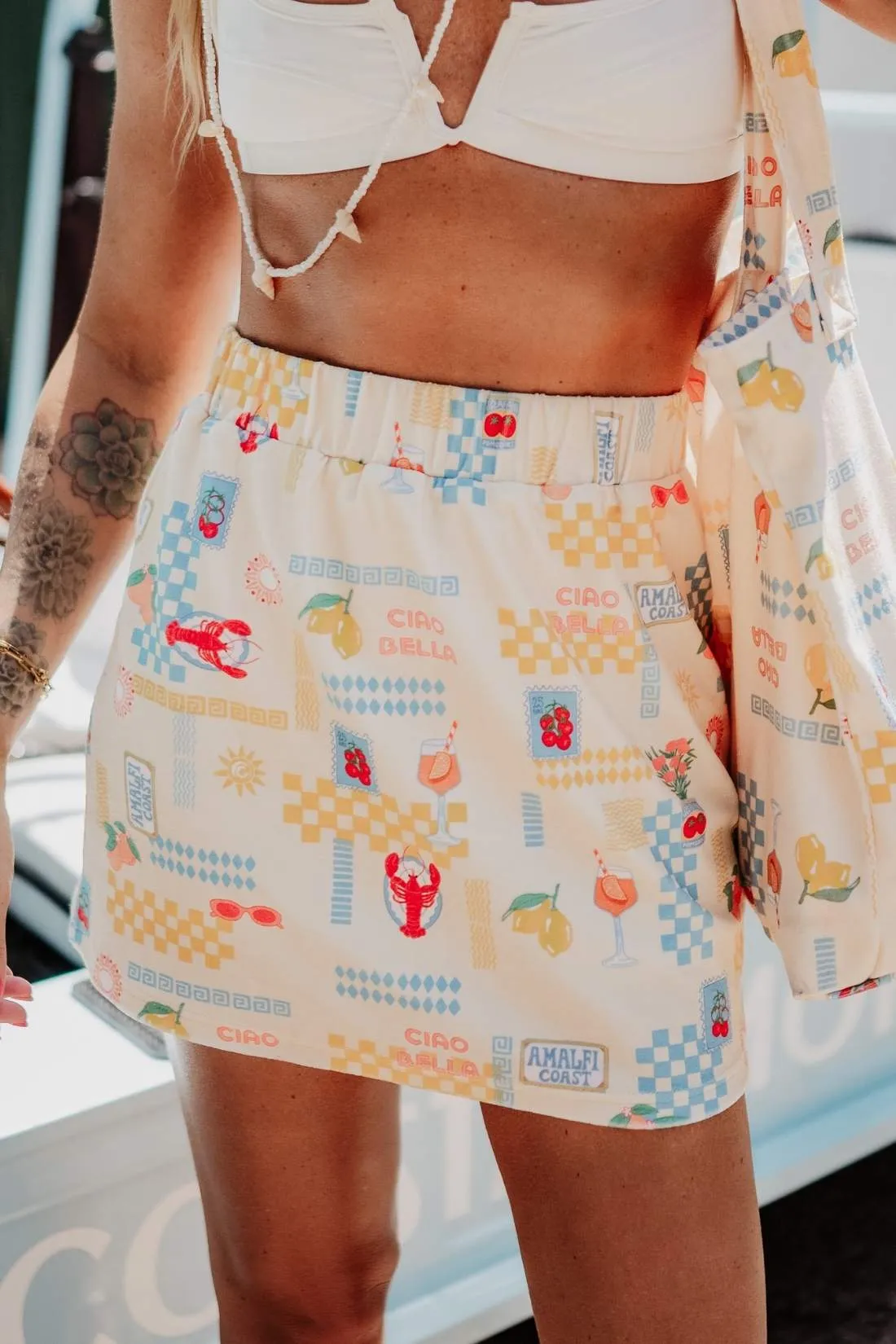 Italian Summer Terry Cloth Skirt