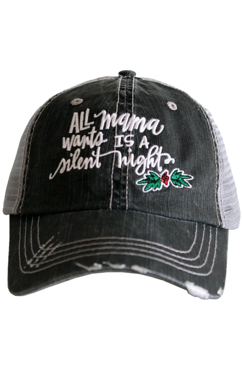 All Mama Wants Is A Silent Night Trucker Hat - Image 2