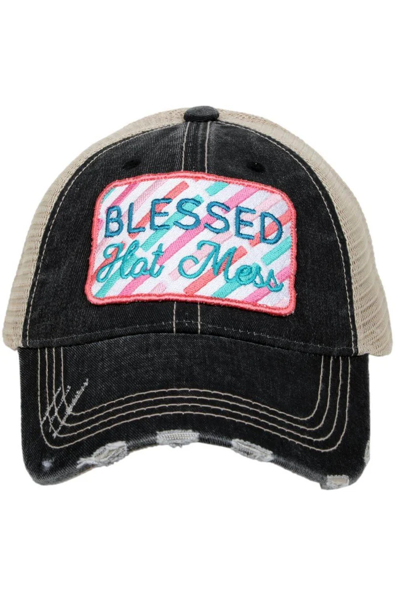 Blessed Hot Mess Women's Trucker Hats - Image 3
