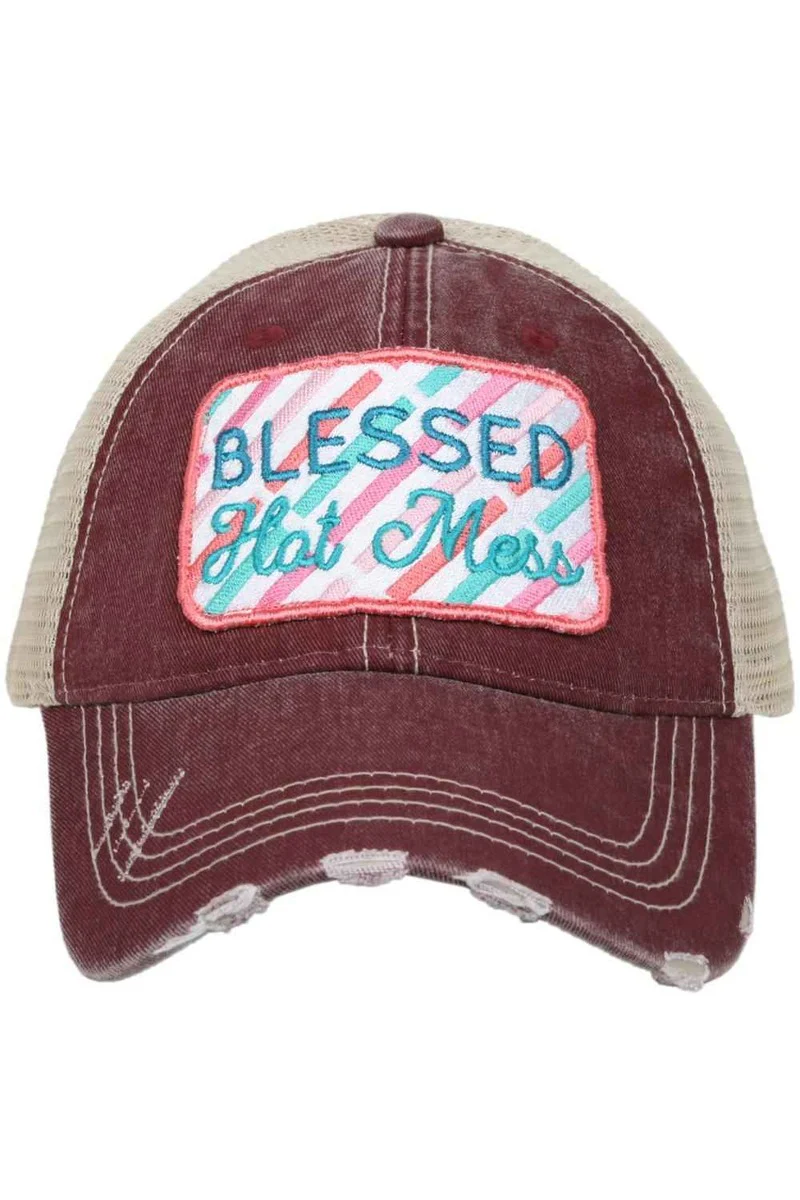 Blessed Hot Mess Women's Trucker Hats - Image 4