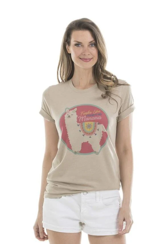 Fiesta Like There‚Äôs No Manana Llama T-Shirts - Image 5