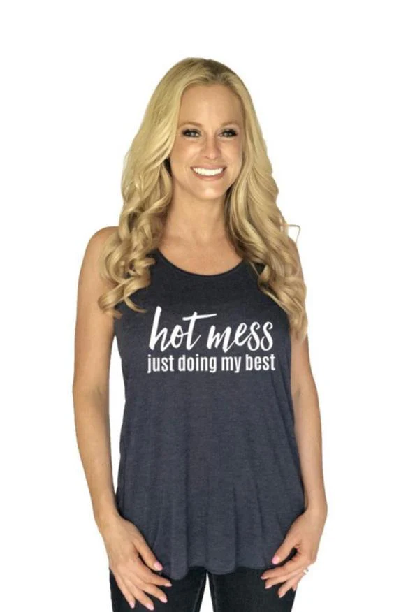 Hot Mess Just Doing My Best Tank Tops - Image 3