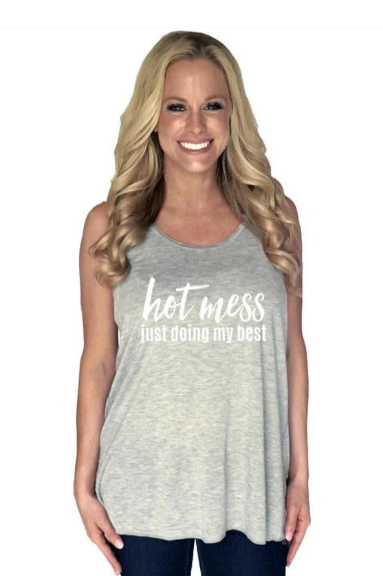 Hot Mess Just Doing My Best Tank Tops - Image 4