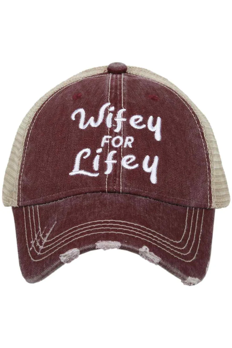 Wifey for Lifey Women's Trucker Hats - Image 3