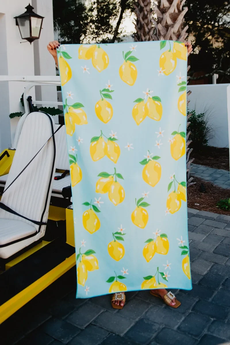 Lemons Quick Dry Reversible Beach Towel