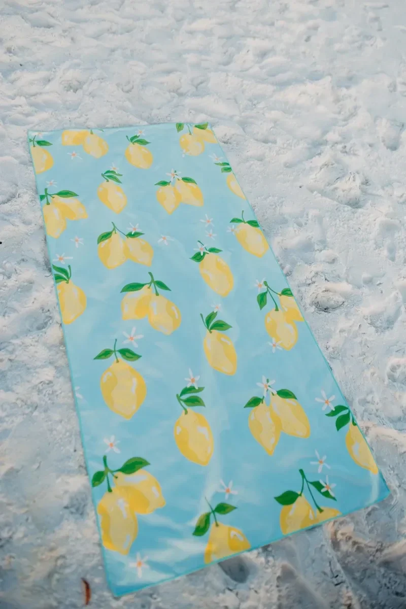 Lemons Quick Dry Reversible Beach Towel - Image 2