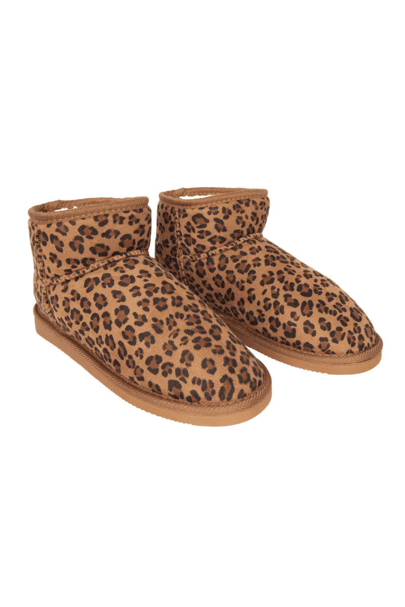Leopard Print Fur Mini Ankle Boots - Image 3
