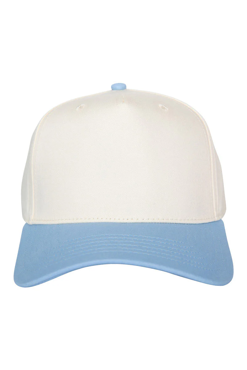 Light Blue and Tan Two-Toned Vintage Hat - Image 2