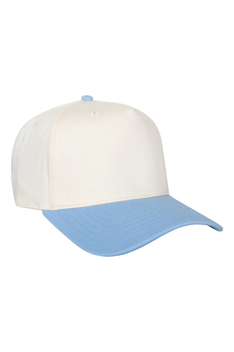 Light Blue and Tan Two-Toned Vintage Hat - Image 3
