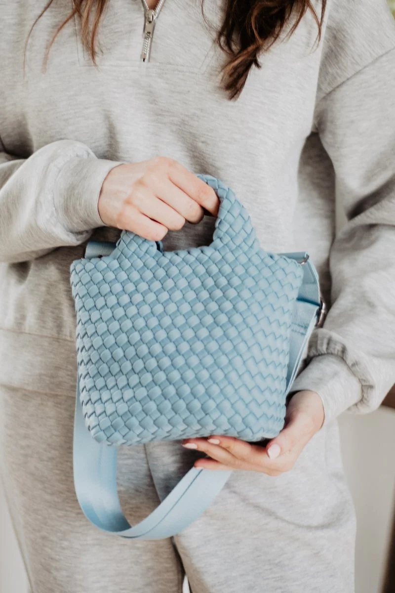 Light Blue Neoprene Bucket Bag - Image 3