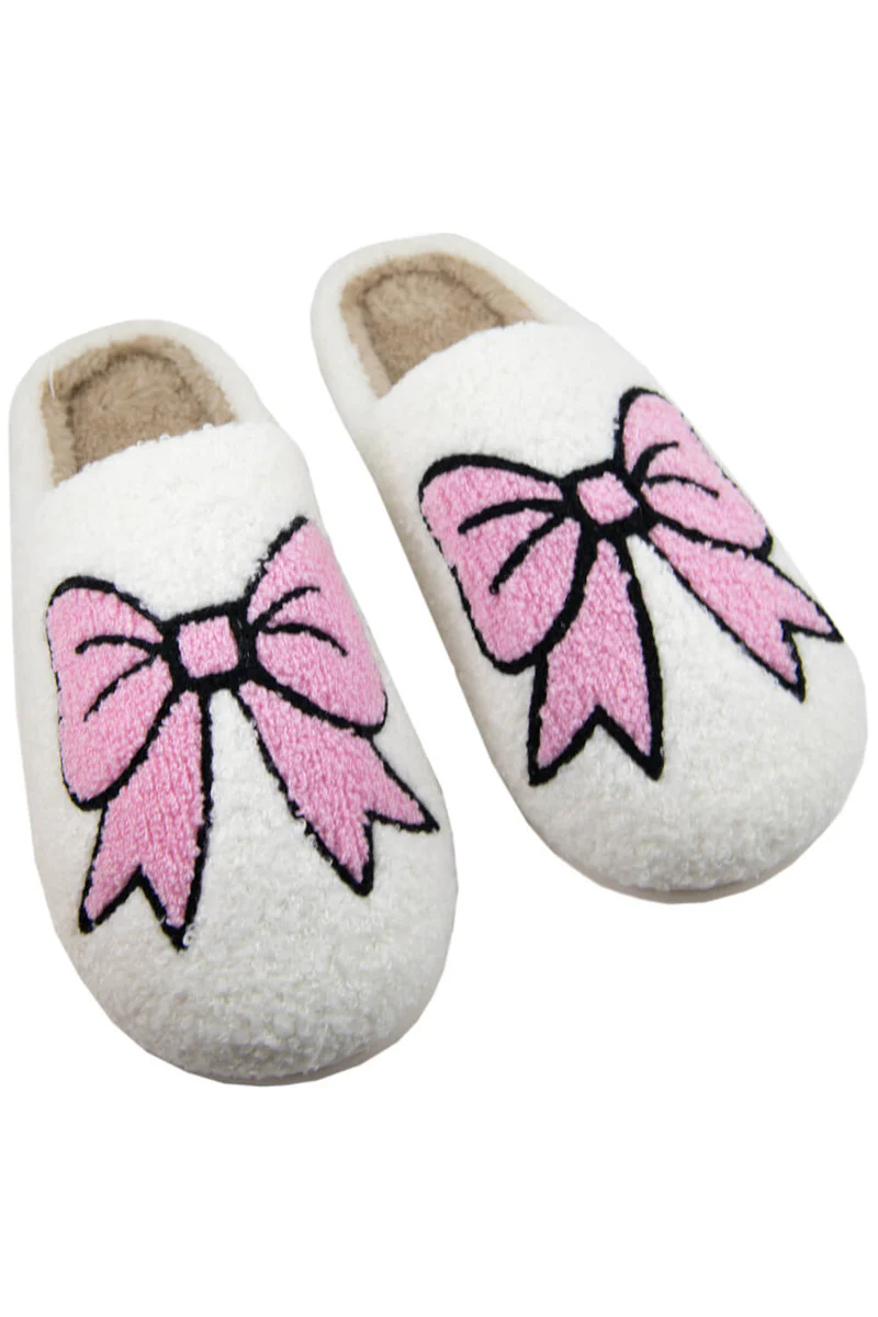 Light Pink Bow Slippers - Image 4