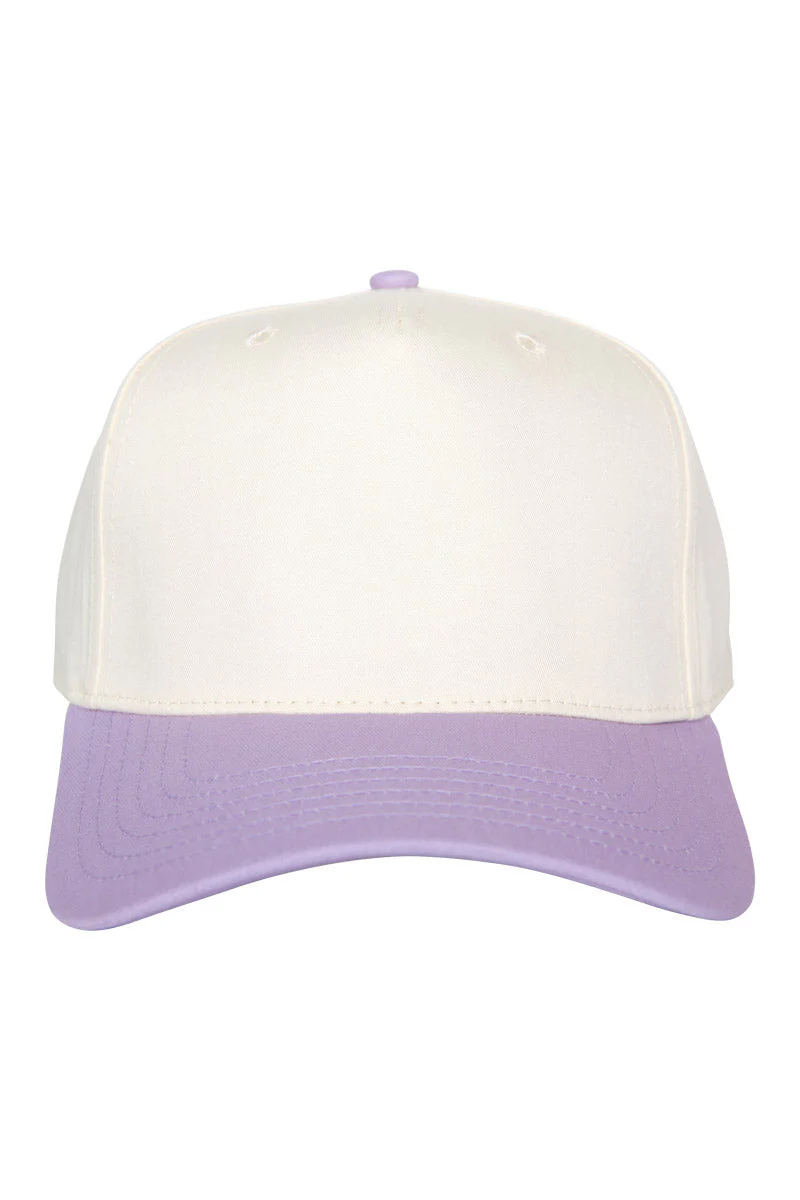 Light Purple and Tan Blank Two-Toned Vintage Hat - Image 2