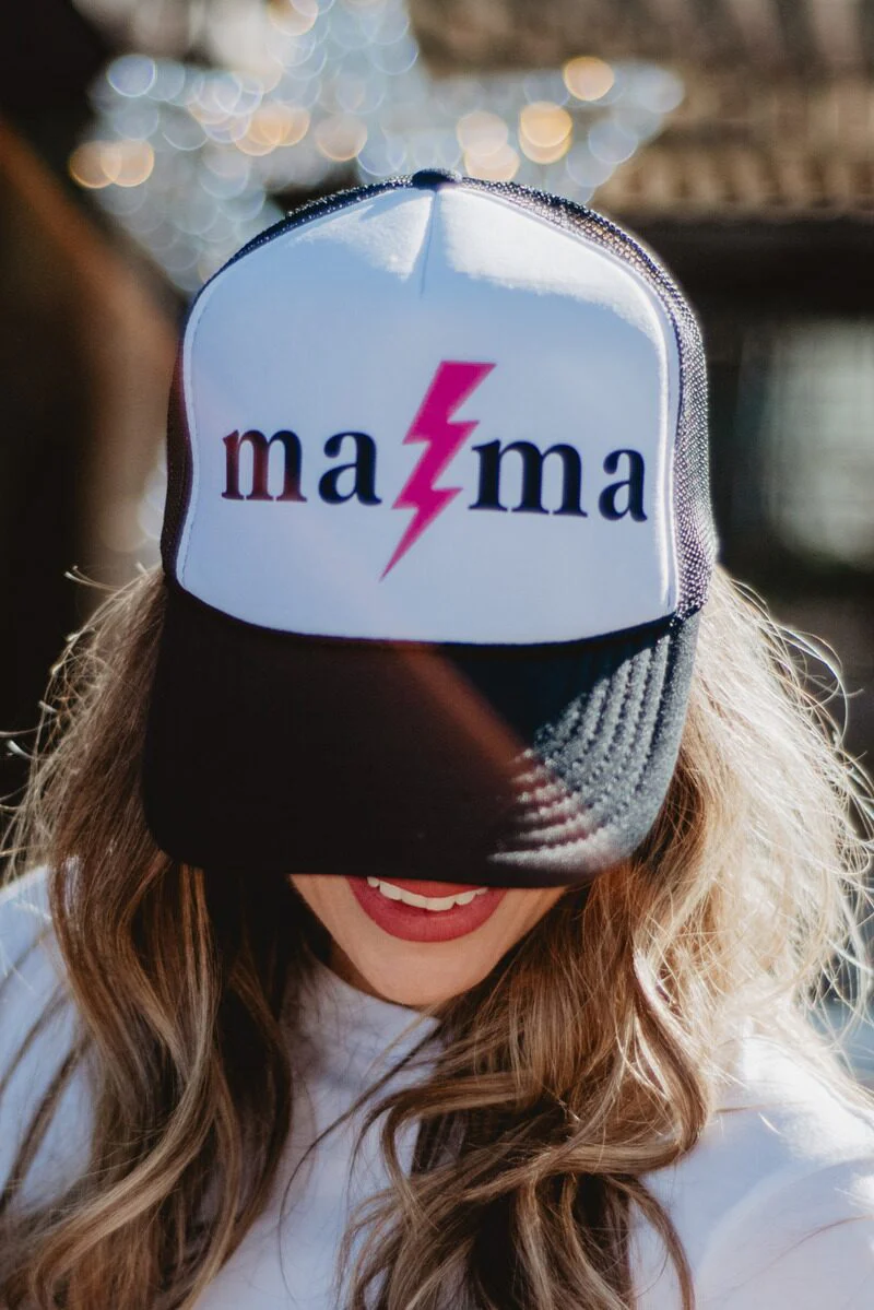 MAMA Lightning Bolt Foam Trucker Hat - Image 3