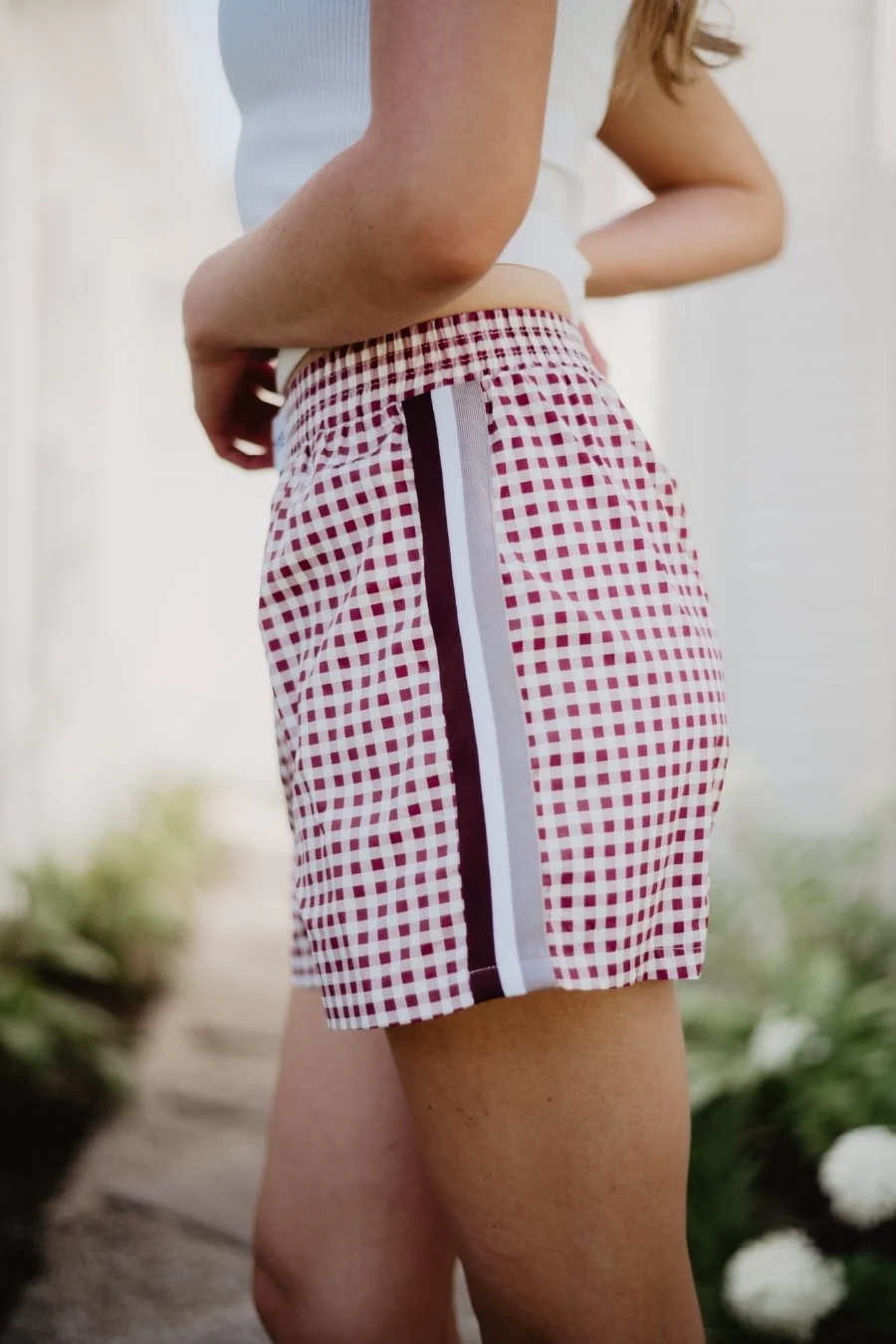 Maroon Plaid Boxers Female - Image 2
