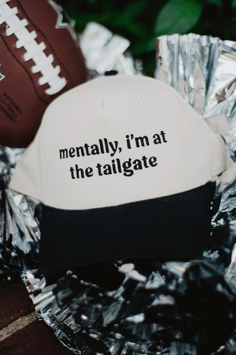 Mentally, I'm At The Tailgate Trucker Hat Vintage - Image 2