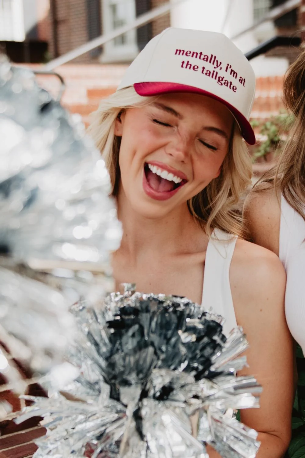 Mentally, I'm At The Tailgate Trucker Hat Vintage - Image 3