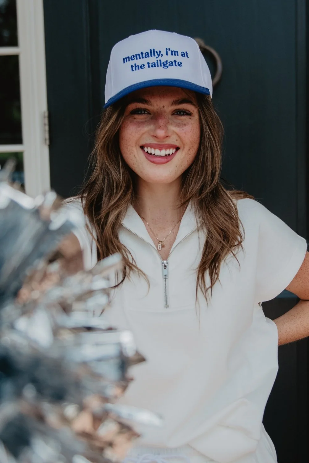 Mentally, I'm At The Tailgate Trucker Hat Vintage - Image 4