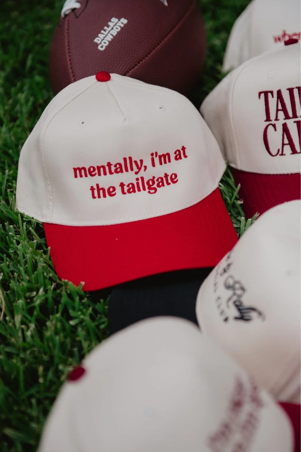 Mentally, I'm At The Tailgate Trucker Hat Vintage - Image 7