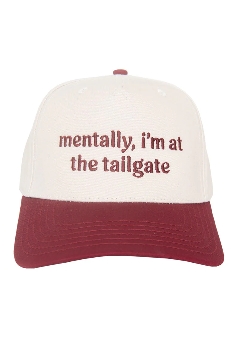 Mentally, I'm At The Tailgate Trucker Hat Vintage - Image 9