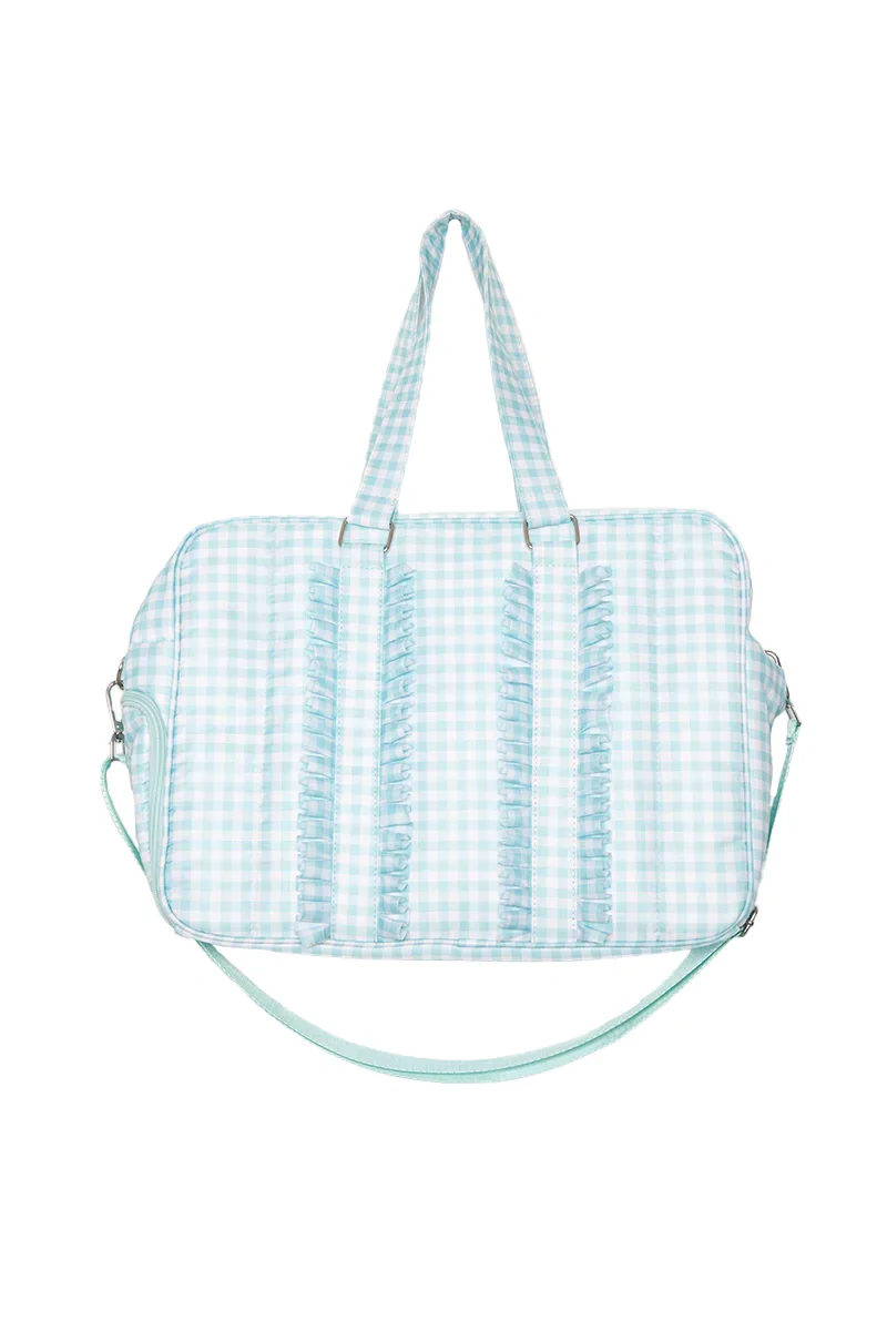 Mint Plaid Women's Duffle Bag - Image 2
