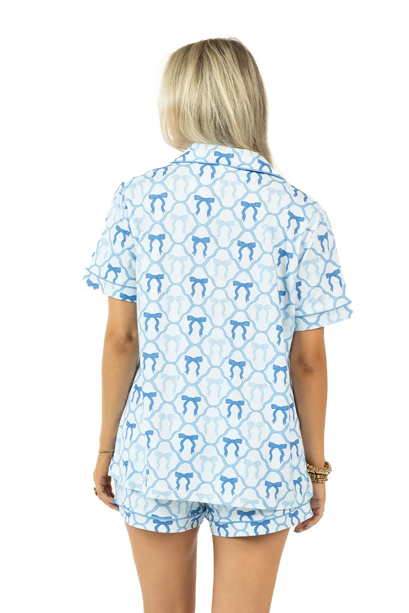 Light Blue Mini Bows PJ Sets - Image 12