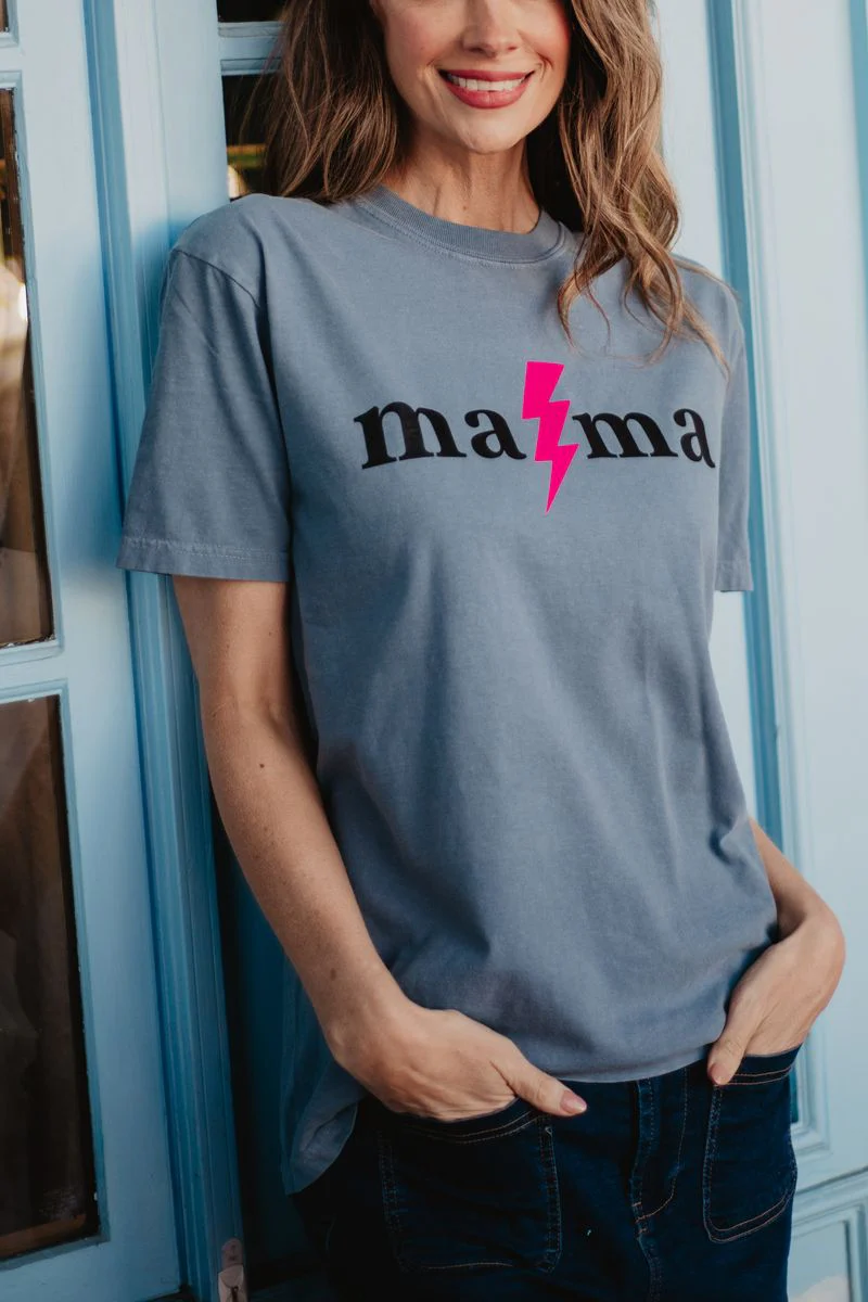 MAMA Lightning Bolt Graphic Tees - Image 2