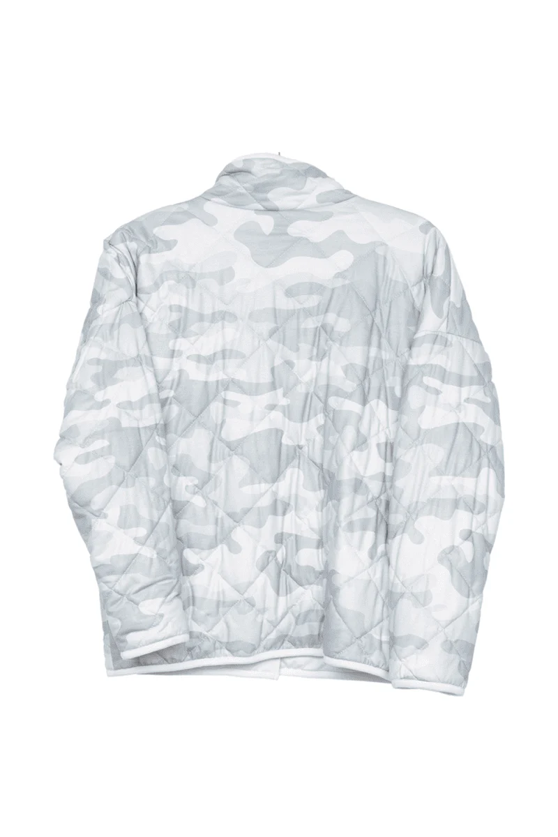 Muted Green Camo Women's Lightweight Quilted Jacket - Image 6
