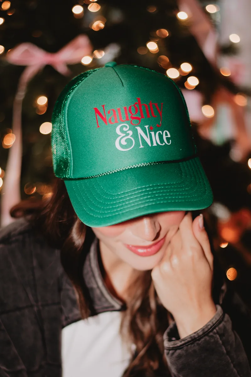 Naughty & Nice Foam Trucker Women's Hat - Image 2