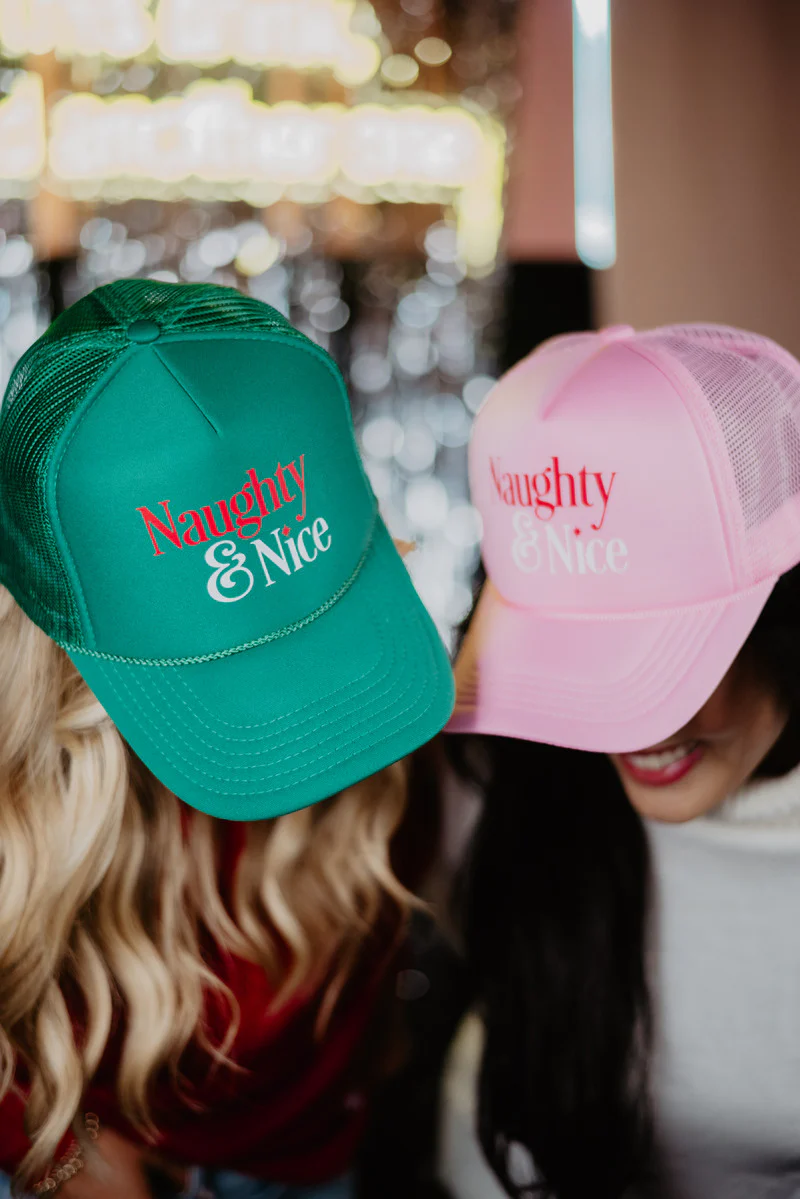 Naughty & Nice Foam Trucker Women's Hat - Image 3
