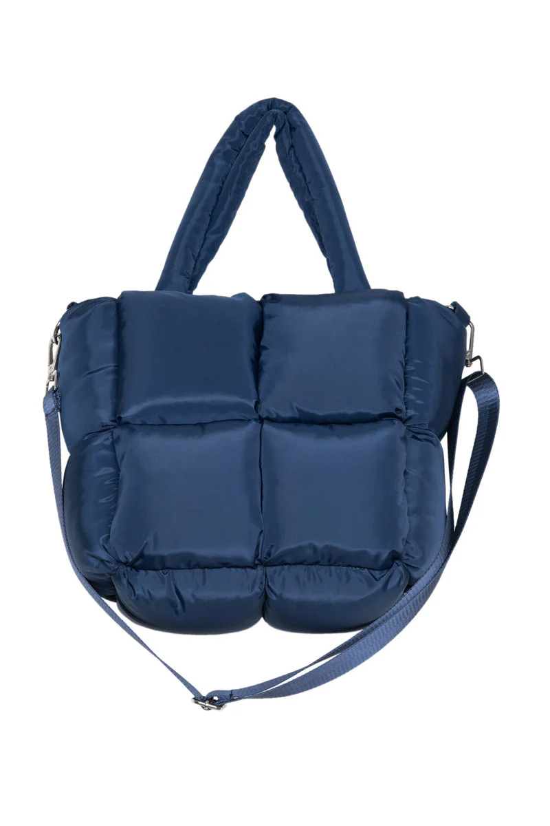 Navy Blue Mini Puffer Totes - Image 2