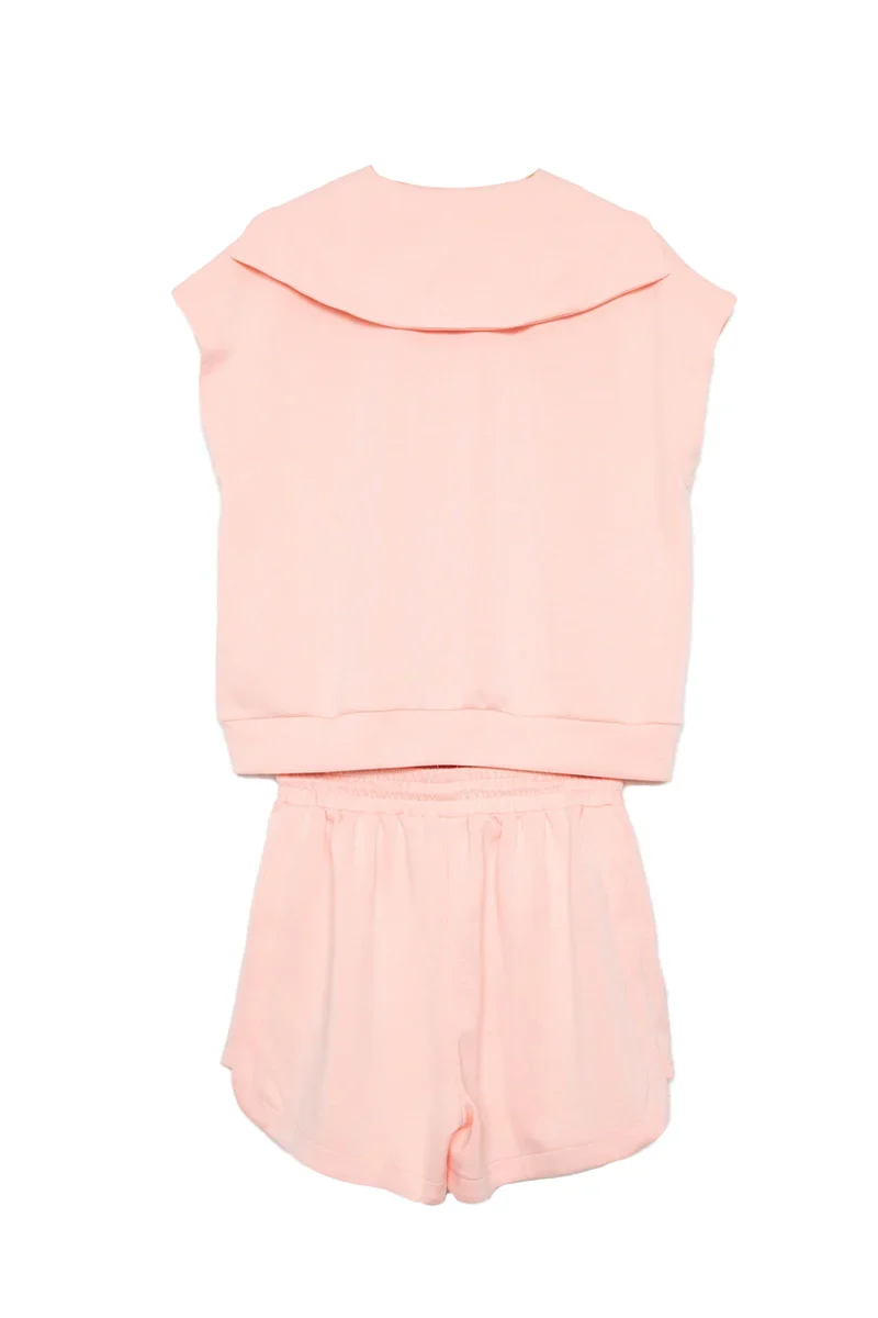 Peach Ladies Half Zip Top and Shorts - Image 11