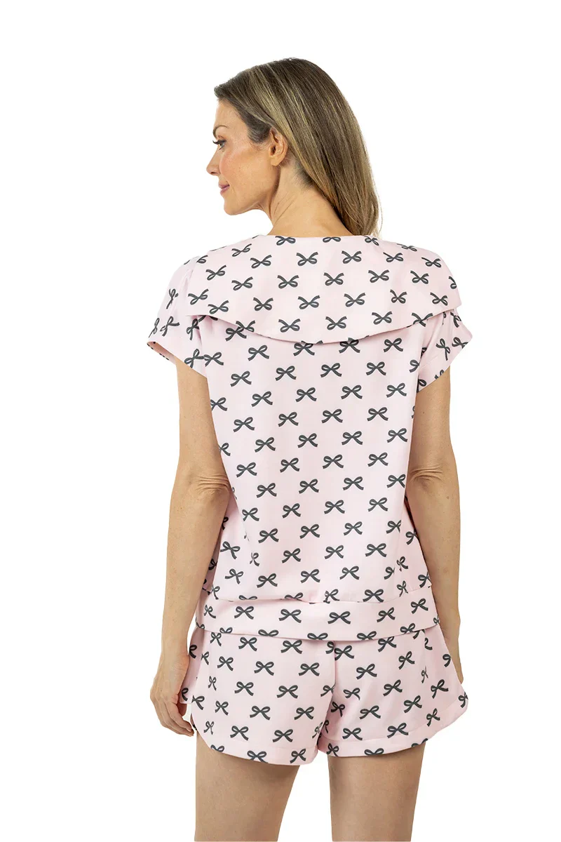 Pink and Black Mini Bows Athletic Matching Set - Image 6